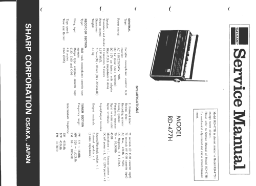 RD-477H; Sharp; Osaka (ID = 137313) Radio