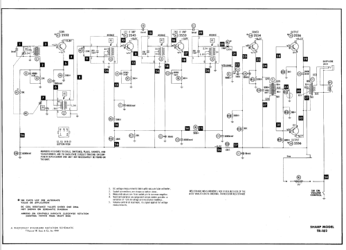 Transistor Six TR-182; Sharp; Osaka (ID = 602607) Radio