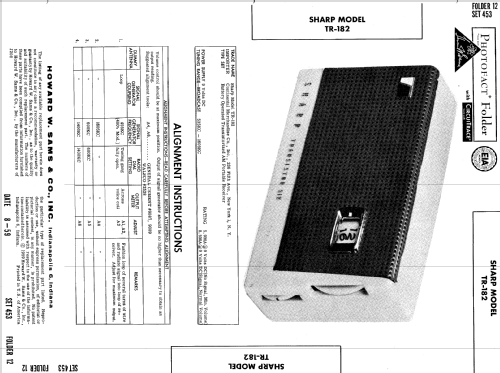 Transistor Six TR-182; Sharp; Osaka (ID = 602610) Radio