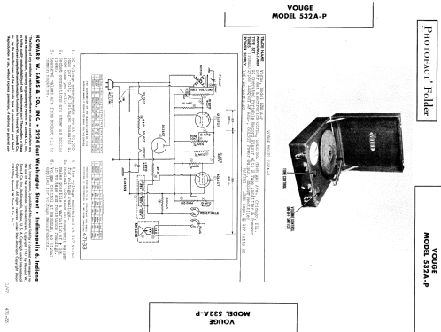 Vogue 532A-P ; Sheridan Electronics (ID = 595267) R-Player