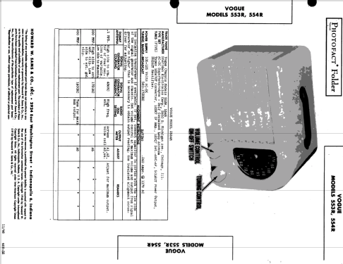 Vogue 553R ; Sheridan Electronics (ID = 510644) Radio