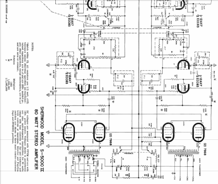 Stereo Amplifier S-5000 II ; Sherwood, Chicago (ID = 2098609) Ampl/Mixer