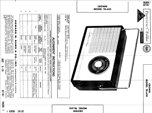 Super Six TR-610; Crown Radio Corp.; (ID = 597215) Radio