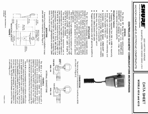 Mikrofon 401 A; Shure; Chicago, (ID = 982782) Microphone/PU