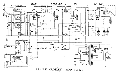 7532; SIARE -Crosley; (ID = 1331949) Radio