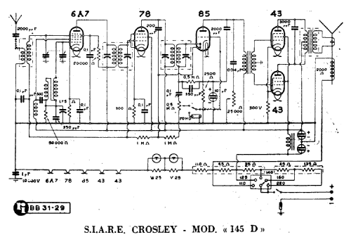 Crosley 145D; SIARE -Crosley; (ID = 953551) Radio