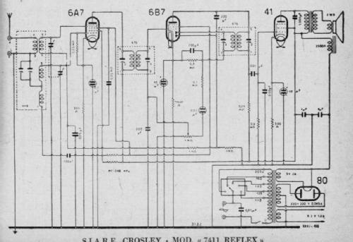 7411 Reflex; SIARE -Crosley; (ID = 2593431) Radio