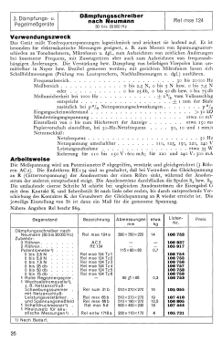 Dämpfungsschreiber nach Neumann Rel mse 124a; Siemens & Halske, - (ID = 3076585) Equipment