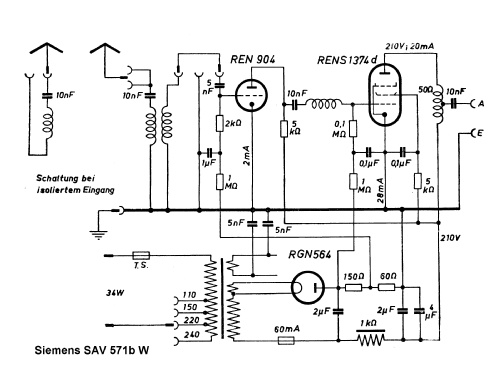 Gemeinschafts-Antennenverstärker SAV 571 bW; Siemens & Halske, - (ID = 2728458) RF-Ampl.