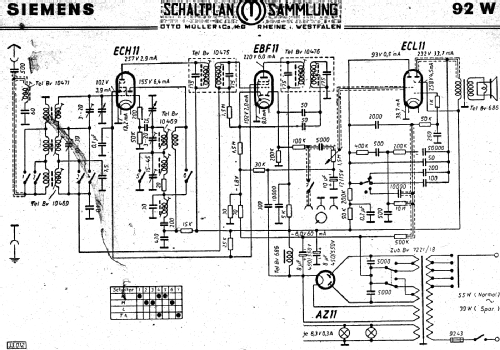 Kammermusik-Super 92W ; Siemens & Halske, - (ID = 3033697) Radio