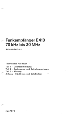 Kurzwellen-Empfänger E410; Siemens & Halske, - (ID = 3043418) Commercial Re