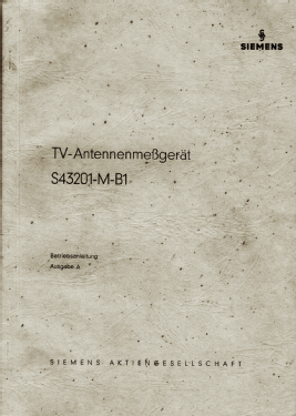 TV-Antennenmessgerät S43201MB; Siemens & Halske, - (ID = 3071611) Equipment