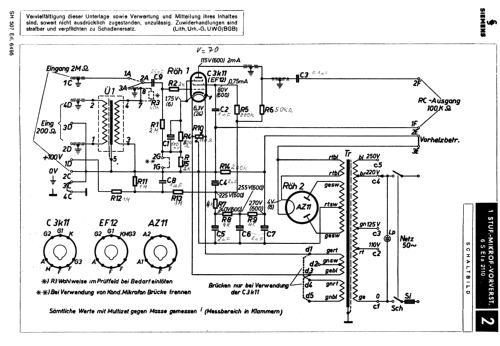 1-stufiger Mikrofonvorverstärker 6S-ELA2110; Siemens & Halske, - (ID = 1673911) Ampl/Mixer