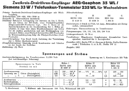 33 WL; Siemens & Halske, - (ID = 13334) Radio