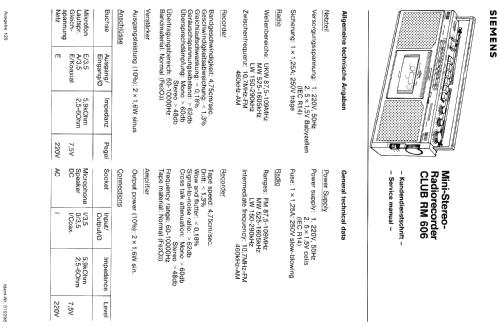 Club 606 RM 606; Siemens & Halske, - (ID = 541866) Radio