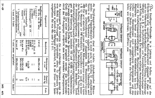 Empfänger-Prüfsender 9Rel3W411a; Siemens & Halske, - (ID = 137165) Equipment