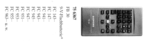 Fernbediengeber FB30 75 6367; Siemens & Halske, - (ID = 1835555) Misc