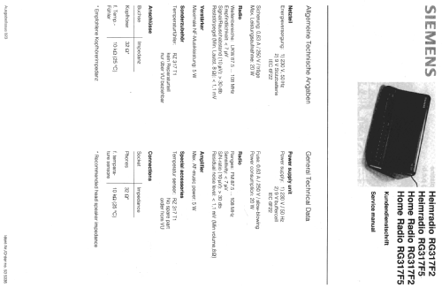 Heimradio RG317F2; Siemens & Halske, - (ID = 551676) Radio