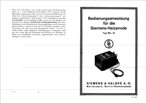 Heiz-Anode Rfz10 ; Siemens & Halske, - (ID = 270183) A-courant