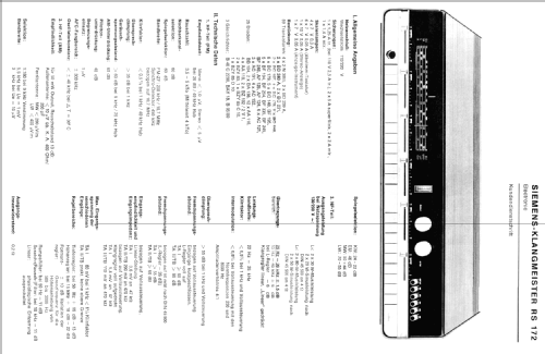 Klangmeister Electronic RS172; Siemens & Halske, - (ID = 33300) Radio