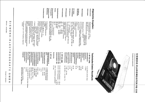 Klangmeister RS330 Superelectronic; Siemens & Halske, - (ID = 2249040) Radio