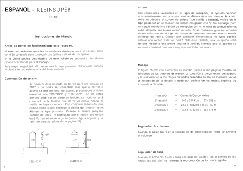 Kleinsuper RA101; Siemens & Halske, - (ID = 256703) Radio