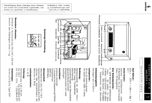 Melodie II SH479W; Siemens & Halske, - (ID = 1935062) Radio