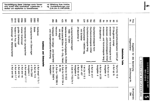 Melodie SH478WF; Siemens & Halske, - (ID = 1943009) Radio