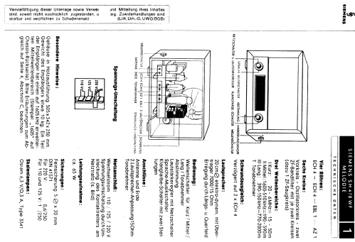 Melodie SH478WF; Siemens & Halske, - (ID = 1943012) Radio