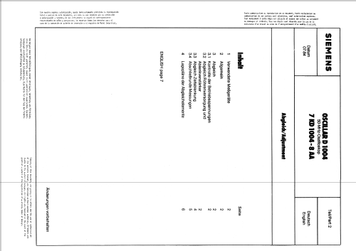 Oscillar D1004; Siemens & Halske, - (ID = 705247) Equipment