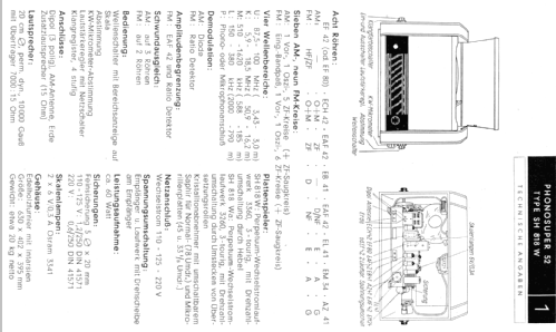 Phonosuper 52 SH818W; Siemens & Halske, - (ID = 153345) Radio