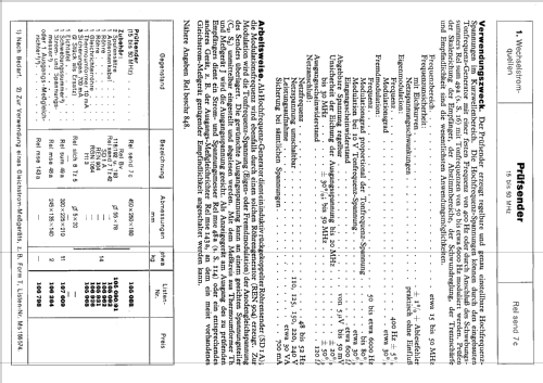 Prüfsender Rel send 7c; Siemens & Halske, - (ID = 2552234) Equipment