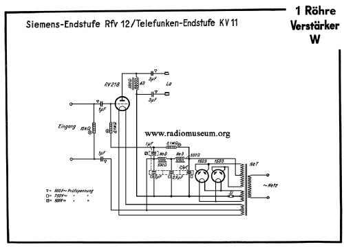 Rfv12; Siemens & Halske, - (ID = 43937) Ampl/Mixer