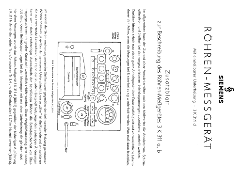 Röhrenmessgerät 9 Rel 3 K 311; Siemens & Halske, - (ID = 997459) Equipment