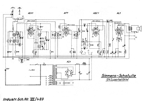 Schatulle 5/4 Superhet 64W; Siemens & Halske, - (ID = 240039) Radio