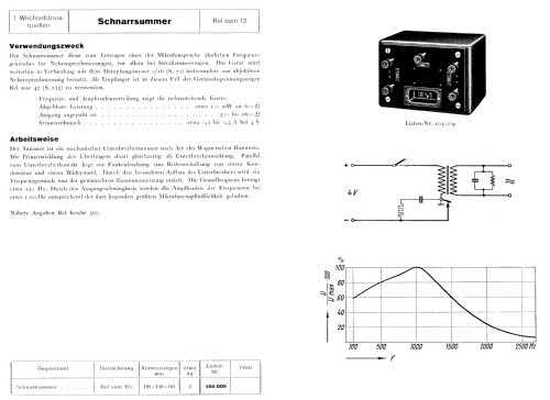 Schnarrsummer Rel sum 12c; Siemens & Halske, - (ID = 2093413) Equipment