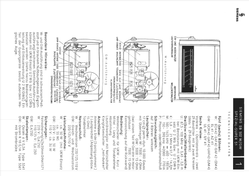 Spezialsuper 51 SB502W; Siemens & Halske, - (ID = 25509) Radio