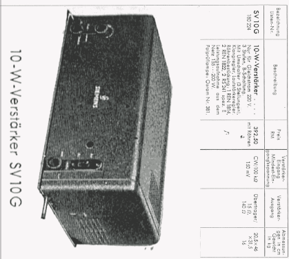 SV10G; Siemens & Halske, - (ID = 2497875) Ampl/Mixer