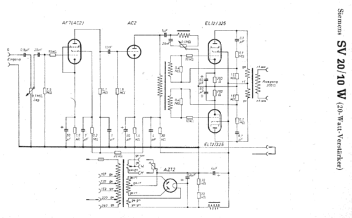 SV20.10W; Siemens & Halske, - (ID = 6841) Ampl/Mixer