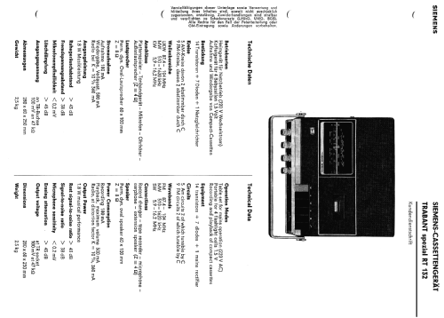 Trabant Special RT132; Siemens & Halske, - (ID = 377031) Radio