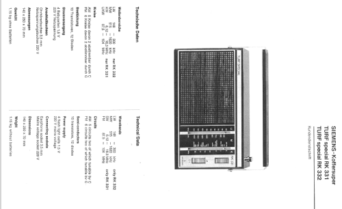 TURF special RK331; Siemens & Halske, - (ID = 551345) Radio