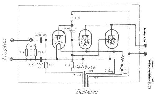 Volksverstärker Elv 73; Siemens & Halske, - (ID = 31611) Ampl/Mixer