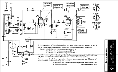 Zweiröhren Standard 520GWL; Siemens & Halske, - (ID = 181730) Radio