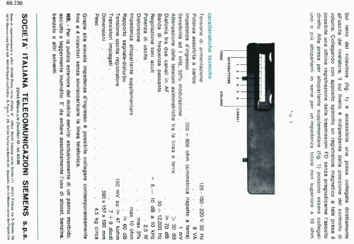 Ricevitore per Filodiffusione ELA43-12C; Siemens Italia; (ID = 1745715) Radio