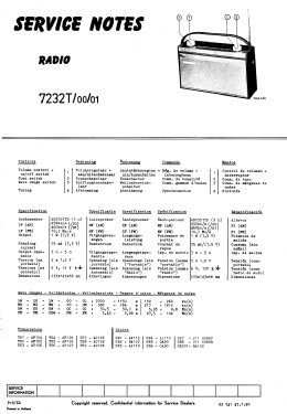 Radio 7232T /00 /01; Siera; Belgien (ID = 3128339) Radio