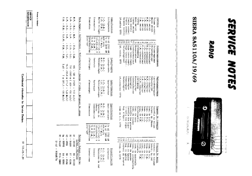 SA5110A /19 /69; Siera; Belgien (ID = 948731) Radio