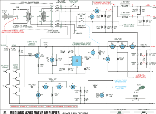 Mudlark A205, 20-watt per channel, Class A2 triode amplifier ; Silicon Chip (ID = 2575609) Ampl/Mixer