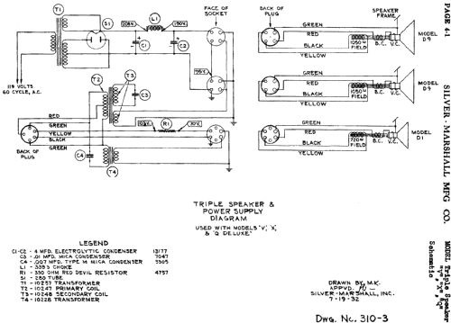 Triple Speaker Q ; Silver - Marshall; (ID = 607353) Power-S