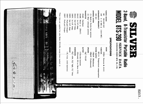 Multiple Band TR-8 8TS-290; Silver Brand - Shin- (ID = 1717609) Radio