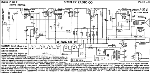 P 32V ; Simplex Radio Co.; (ID = 584850) Radio